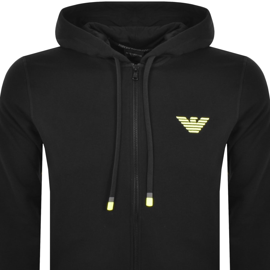 Emporio Armani Lounge Full Zip Hoodie Black Mainline Menswear Denmark